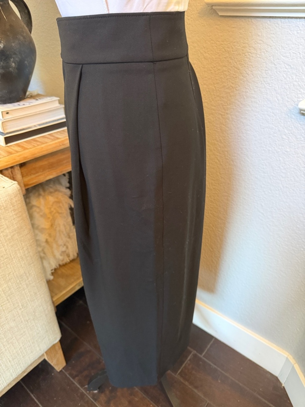 Club Monaco Culottes Black Wool Blend Wide Leg Trouser Pants size 4 - Picture 2 of 7